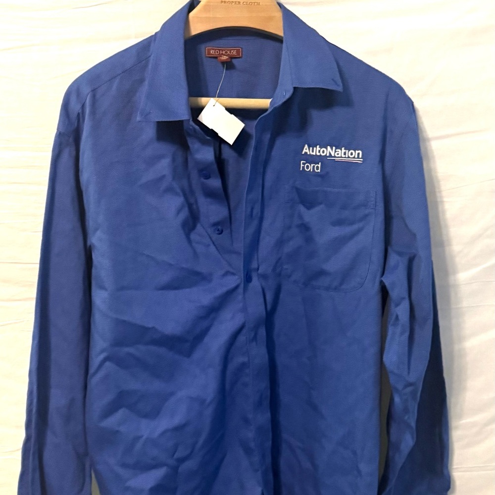 Auto Nation USA Ford Long Sleeve Blue RARE